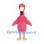 Flamingo Mascot Costume in Pink with Long Neck