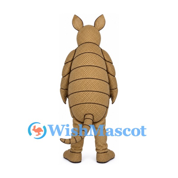 Armadillo Mascot Costume in Tan with Segmented Shell