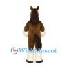 Horse Mascot Costume in Brown with White Feathered Hooves