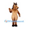 Horse Mascot Costume in Brown with Dark Mane and Tail