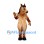 Horse Mascot Costume in Brown with Dark Mane and Tail