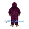 Gorilla Mascot Costume in Purple with Green Face and Hands