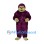 Gorilla Mascot Costume in Purple with Green Face and Hands