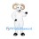 Ram Mascot Costume in White with Cream Curled Horns