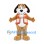 Dog Mascot Costume with Red Yellow Safety Vest