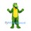 Crocodile Mascot Costume in Green with Yellow Belly