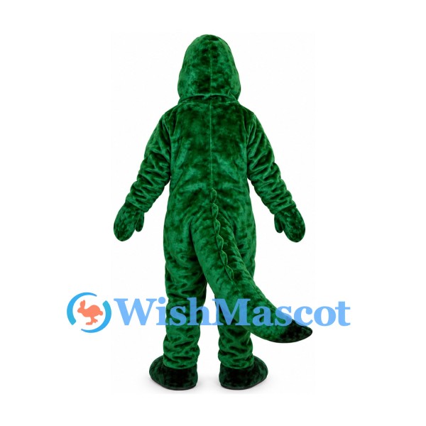 Crocodile Mascot Costume in Green with Long Toothy Snout