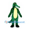 Crocodile Mascot Costume in Green with Long Toothy Snout