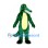 Crocodile Mascot Costume in Green with Long Toothy Snout
