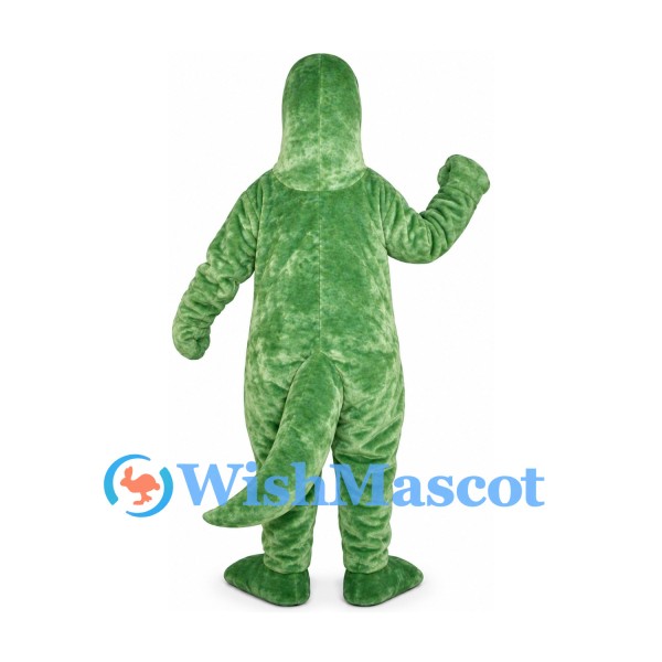 Dinosaur Mascot Costume in Pale Green with Toothy Smile