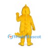 Dinosaur Mascot Costume in Yellow with Rounded Back Spines