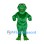 Frog Mascot Costume in Emerald Green with Smiling Face