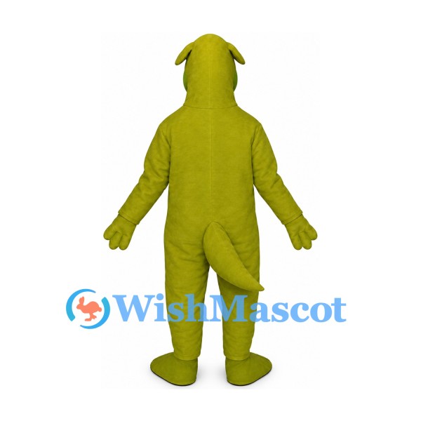 Dinosaur Mascot Costume in Olive Green with Cream Belly