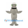 Dolphin Sailor Mascot Costume with White Cap and Green Sunglasses