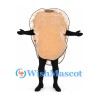 Oyster Mascot Costume with Beige Shell and Black Limbs