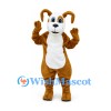 Dog Mascot Costume in Brown with White Belly and Curled Ears