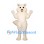 Fox Mascot Costume in Cream with Bushy Tail