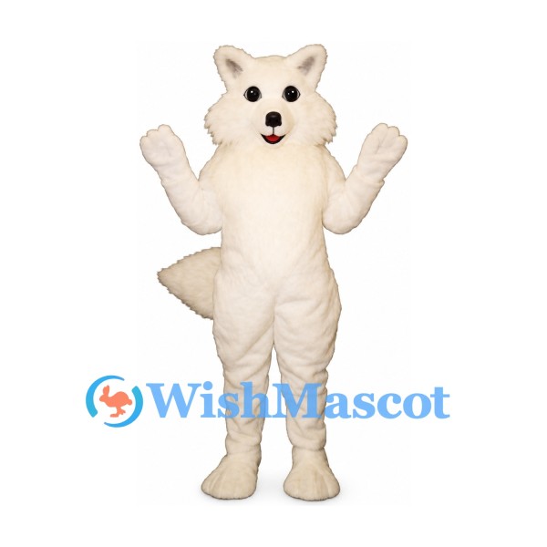 Fox Mascot Costume in Cream with Bushy Tail
