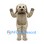 Dog Mascot Costume in Gray with Dark Belly and Floppy Ears