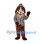 Basset Hound Mascot Costume with Gray Jacket and Brown Fedora