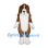 Basset Hound Mascot Costume in Brown and White with Long Ears