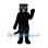 Black Panther Mascot Costume with Yellow Eyes and Long Tail