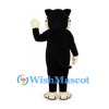 Cat Mascot Costume in Black with Cream Face and Belly