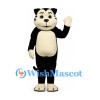 Cat Mascot Costume in Black with Cream Face and Belly