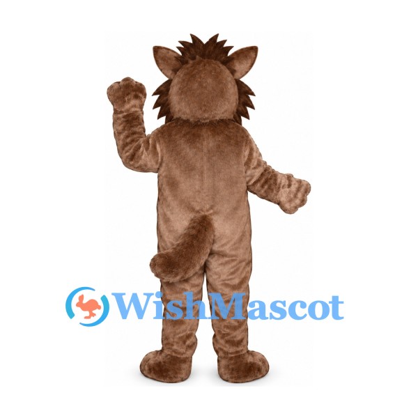 Hedgehog Mascot Costume in Brown with Spiked Head Ruff