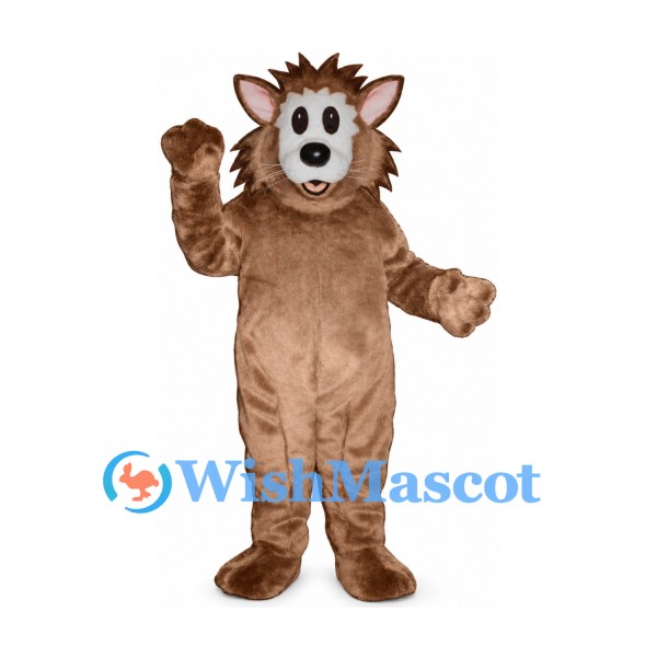 Hedgehog Mascot Costume in Brown with Spiked Head Ruff