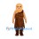 Caveman Mascot Costume with Orange Beard and Brown Tunic