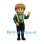 Cowboy Mascot Costume with Tan Hat and Green Shirt
