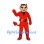 Devil Mascot Costume with Red Suit and Black Goatee