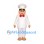 Chef Mascot Costume with White Suit and Red Bow Tie