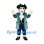 Colonial Gentleman Mascot Costume with Teal Coat and Tricorn Hat