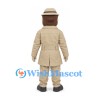 Explorer Mascot Costume with Tan Safari Suit and Hat
