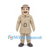Explorer Mascot Costume with Tan Safari Suit and Hat