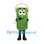Bucket Mascot Costume in Green with Smiling Face