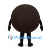 Chocolate Cookie Mascot Costume with Smiling Face