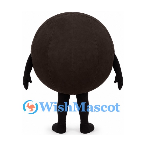 Chocolate Cookie Mascot Costume with Smiling Face