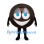 Chocolate Cookie Mascot Costume with Smiling Face
