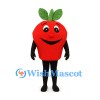 Apple Mascot Costume in Red with Green Leaves