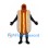 Hot Dog Mascot Costume with Red and Yellow Condiment Stripes