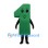 Number One Mascot Costume in Green with Smiling Face