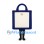 Shopping Bag Mascot Costume in Navy Blue and Cream