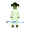 Broccoli Mascot Costume with Pale Green Suit