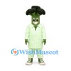 Broccoli Mascot Costume with Pale Green Suit