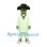 Broccoli Mascot Costume with Pale Green Suit