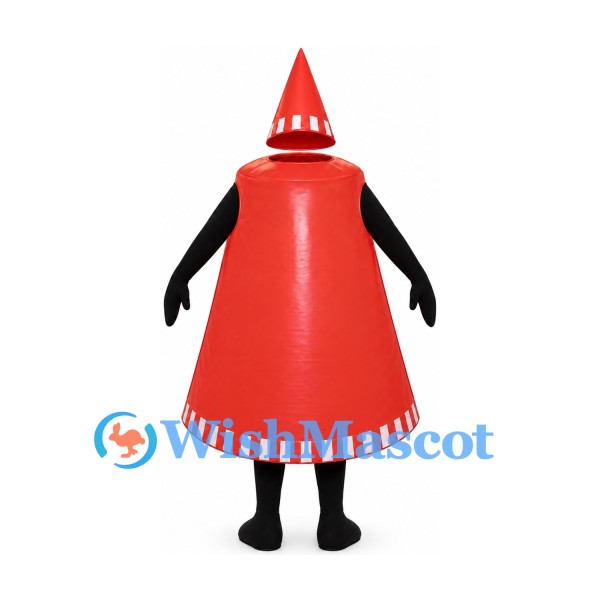 Lighthouse Mascot Costume in Red with Cone Roof