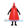 Lighthouse Mascot Costume in Red with Cone Roof